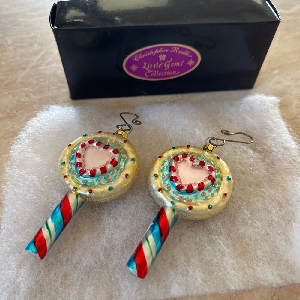 Christopher Radko Purple and Gold Little Gem's Collection Label